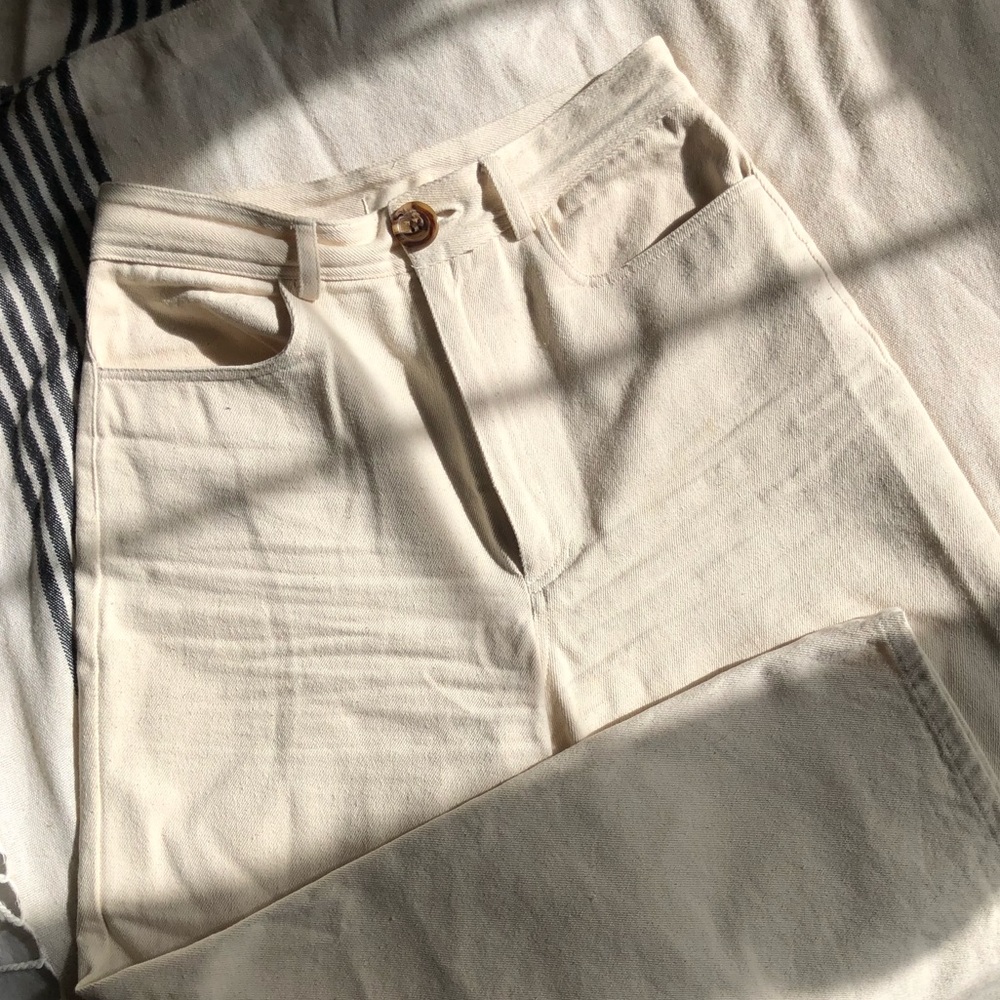 Laude The Label Bone Wide Leg Jeans